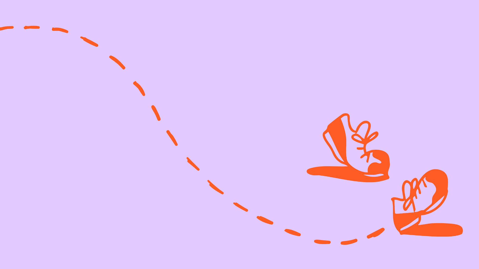 A walking trail with two sneakers mid step