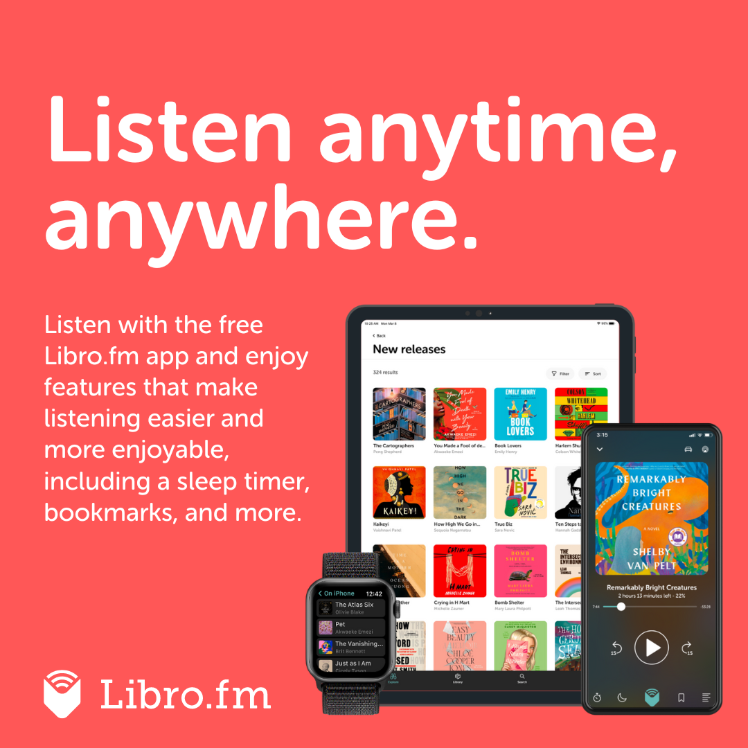 Listen anytime, anywhere. Listen with the free Libro.fm app and enjoy features that make listening easier and more enjoyable, including a sleep timer, bookmarks, and more. 