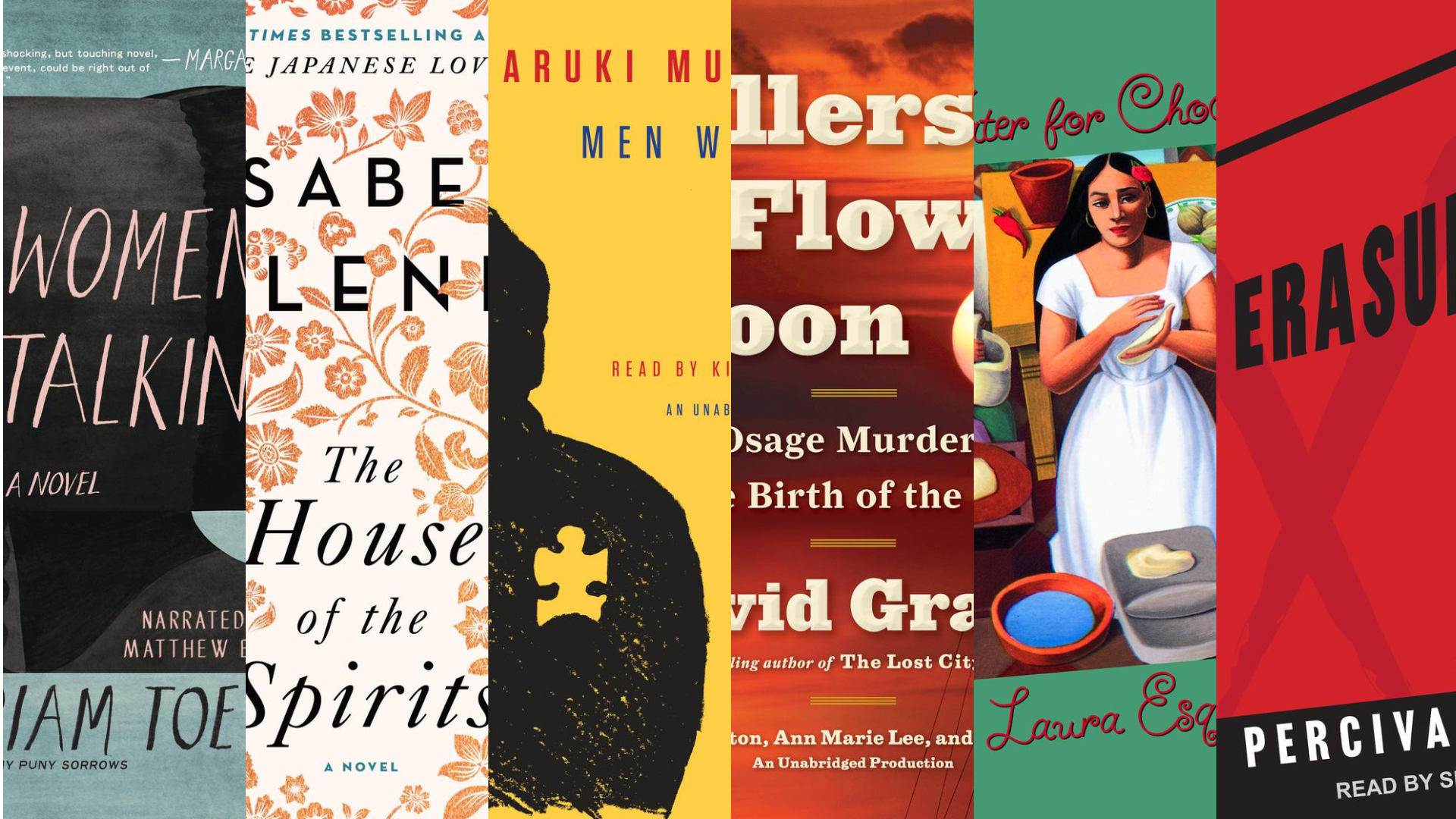 Collage of audiobook covers