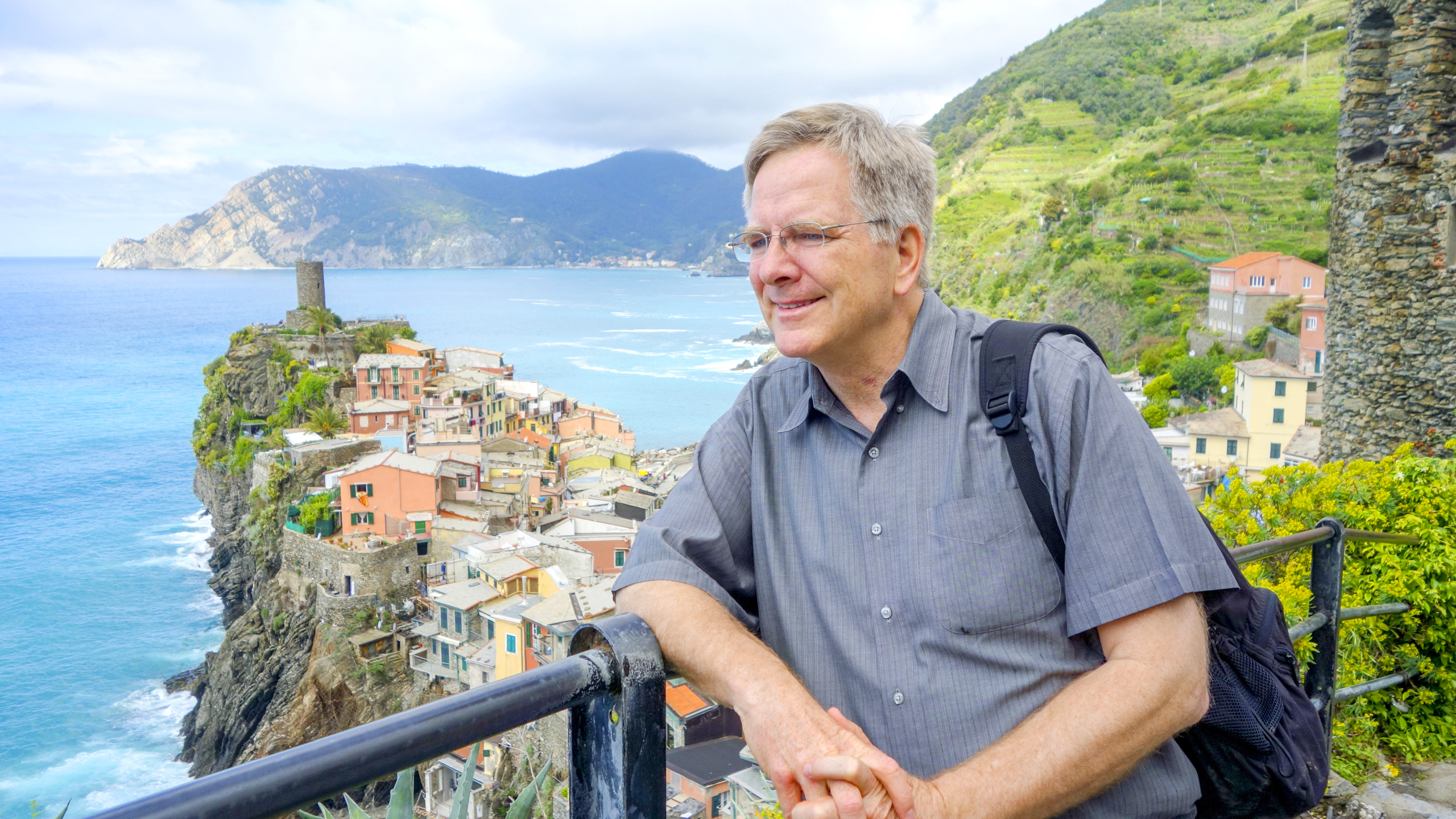 A headshot of Rick Steves