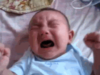 A gif of a crying baby