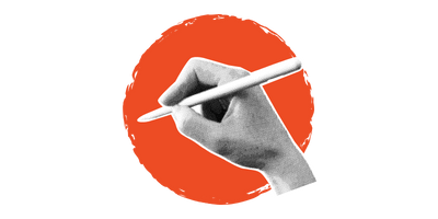 Hand holding a pencil